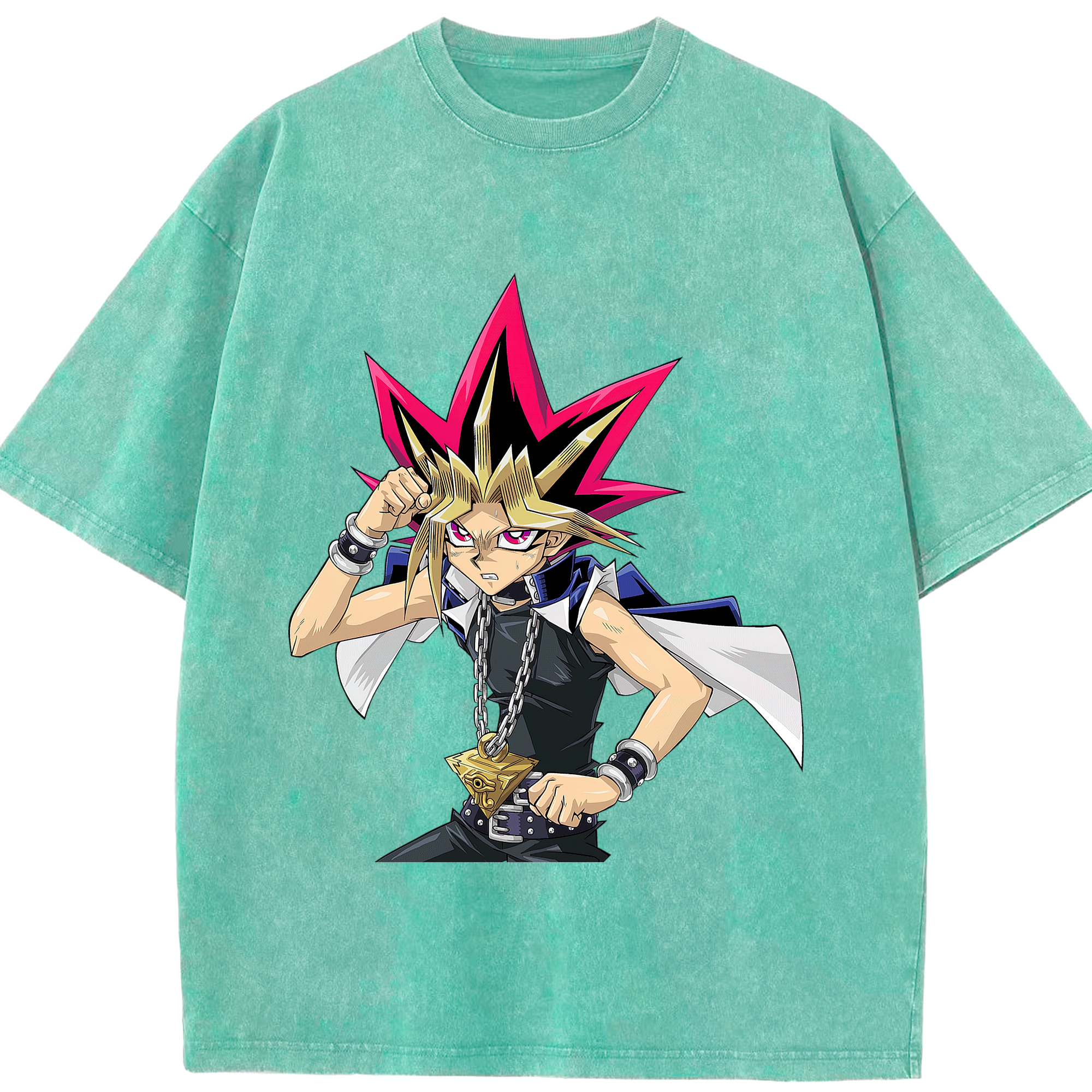 （画像用） 遊☆戯☆王 Yu-Gi-Oh! 綿100% ヴィンテージ風 半袖Tシャツ（フロントプリント）